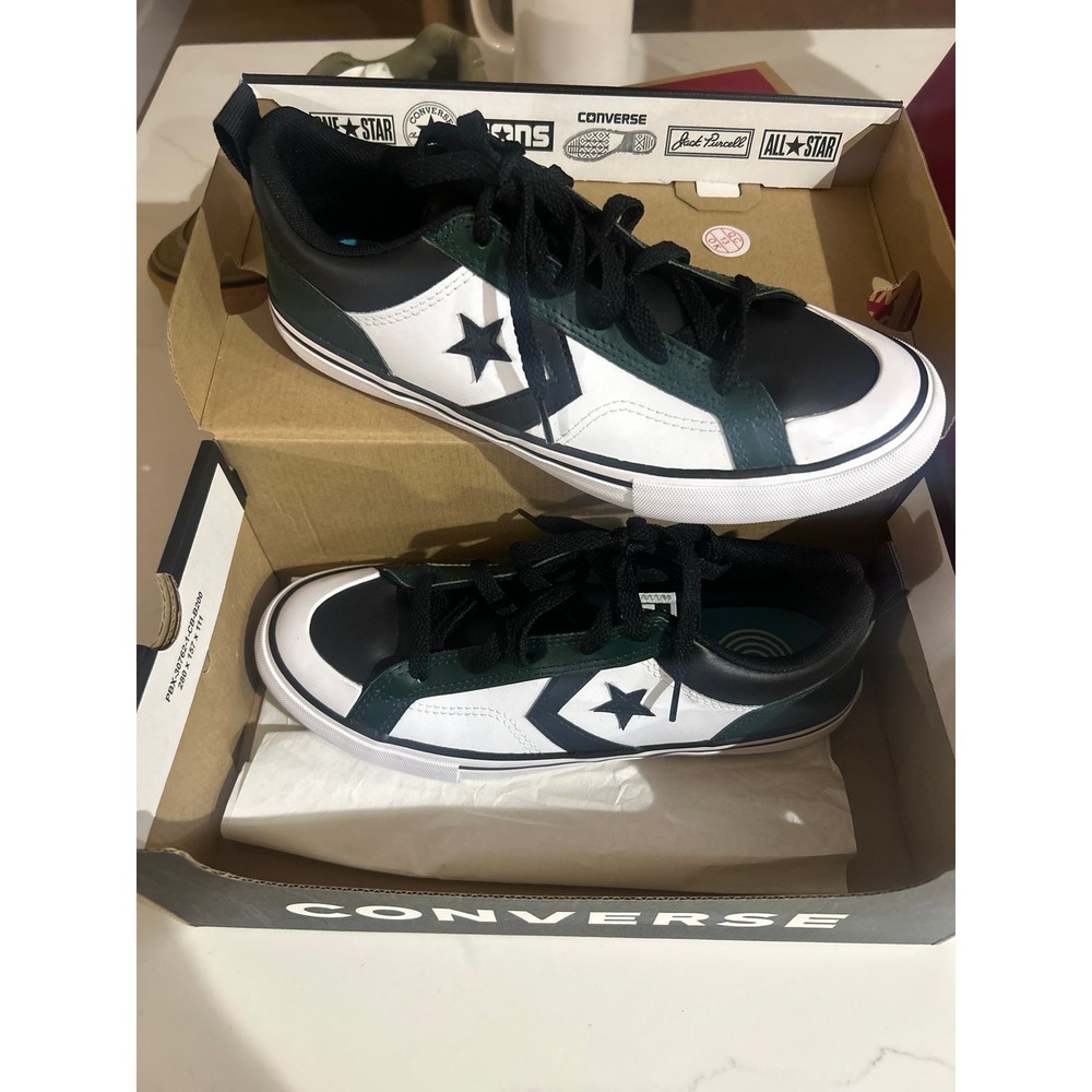 NEW IN BOX Converse Pro Blaze Ox Green Envy Black White Low Sneakers Kids US 5
